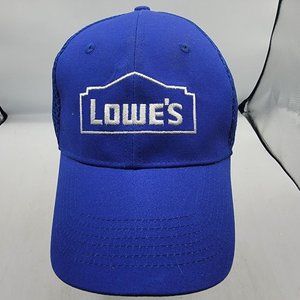 Lowes Logo Hat Adult Strapback Blue Mesh Baseball Cap Employee